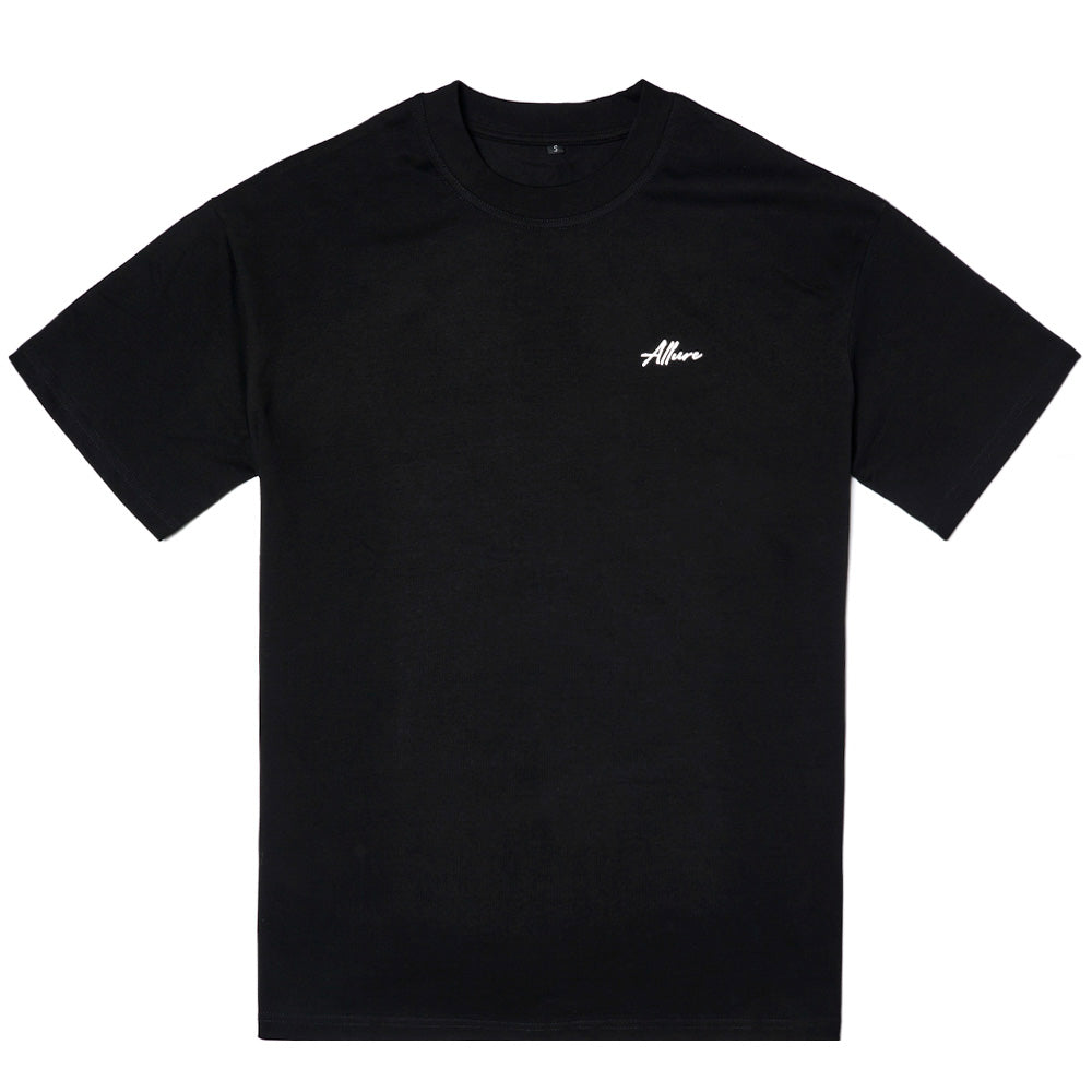Multi Logo Oversized Tee – Black | MMA, Boxing & BJJ | Allure Sports